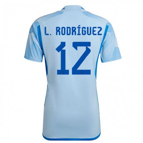 Kandiny Lapset Espanjan Lucia Rodriguez #12 Sky Sininen Vieraspaita 22-24 Lyhythihainen Paita T-paita