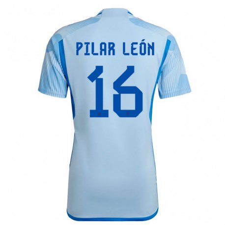 Kandiny Lapset Espanjan Maria Pilar Leon #16 Sky Sininen Vieraspaita 22-24 Lyhythihainen Paita T-paita