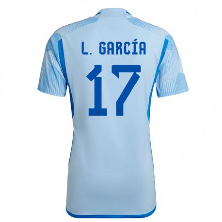 Kandiny Lapset Espanjan Lucia Garcia #17 Sky Sininen Vieraspaita 22-24 Lyhythihainen Paita T-paita