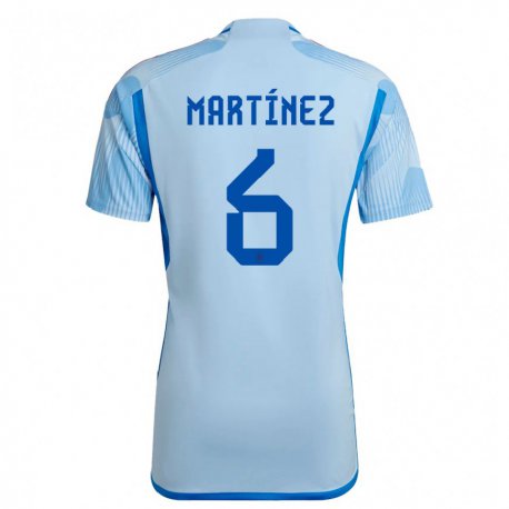 Kandiny Lapset Espanjan Roger Martinez #6 Sky Sininen Vieraspaita 22-24 Lyhythihainen Paita T-paita