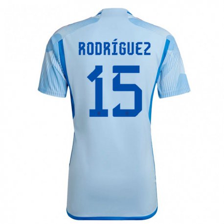 Kandiny Lapset Espanjan Dani Rodriguez #15 Sky Sininen Vieraspaita 22-24 Lyhythihainen Paita T-paita
