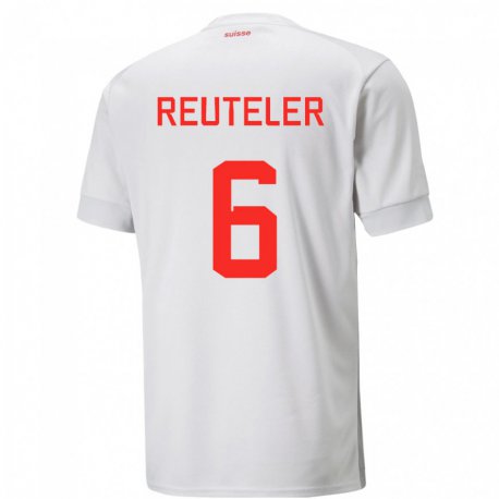 Kandiny Lapset Sveitsin Geraldine Reuteler #6 Valkoinen Vieraspaita 22-24 Lyhythihainen Paita T-paita