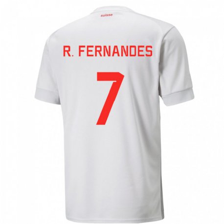 Kandiny Lapset Sveitsin Ronaldo Dantas Fernandes #7 Valkoinen Vieraspaita 22-24 Lyhythihainen Paita T-paita