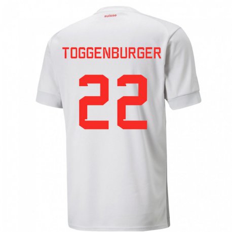 Kandiny Lapset Sveitsin Nando Toggenburger #22 Valkoinen Vieraspaita 22-24 Lyhythihainen Paita T-paita