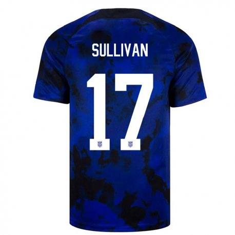 Kandiny Lapset Yhdysvaltain Andi Sullivan #17 Kuninkaallisen Sininen Vieraspaita 22-24 Lyhythihainen Paita T-paita