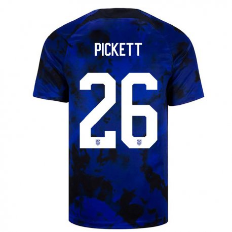 Kandiny Lapset Yhdysvaltain Carson Pickett #26 Kuninkaallisen Sininen Vieraspaita 22-24 Lyhythihainen Paita T-paita