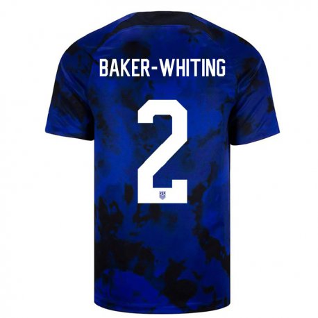 Kandiny Lapset Yhdysvaltain Reed Baker Whiting #2 Kuninkaallisen Sininen Vieraspaita 22-24 Lyhythihainen Paita T-paita