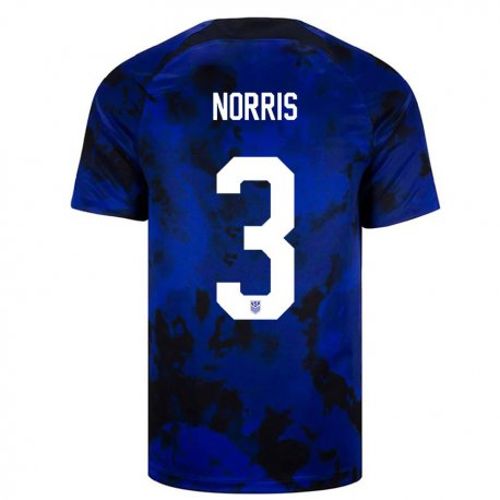 Kandiny Lapset Yhdysvaltain Nolan Norris #3 Kuninkaallisen Sininen Vieraspaita 22-24 Lyhythihainen Paita T-paita