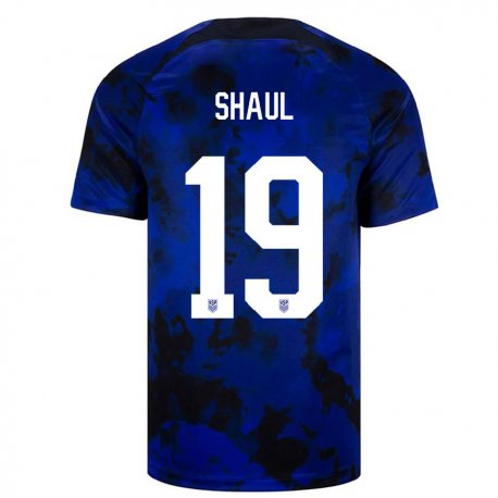Kandiny Lapset Yhdysvaltain Ian Shaul #19 Kuninkaallisen Sininen Vieraspaita 22-24 Lyhythihainen Paita T-paita