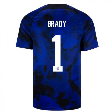 Kandiny Lapset Yhdysvaltain Chris Brady #1 Kuninkaallisen Sininen Vieraspaita 22-24 Lyhythihainen Paita T-paita