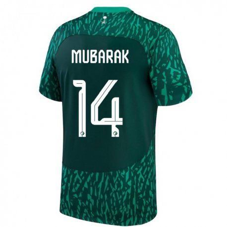 Kandiny Lapset Saudi-arabian Al Bandari Mubarak #14 Dark Vihreä Vieraspaita 22-24 Lyhythihainen Paita T-paita