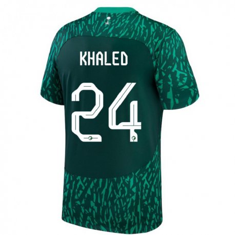 Kandiny Lapset Saudi-arabian Atheer Khaled #24 Dark Vihreä Vieraspaita 22-24 Lyhythihainen Paita T-paita