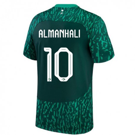 Kandiny Lapset Saudi-arabian Suwailem Almanhali #10 Dark Vihreä Vieraspaita 22-24 Lyhythihainen Paita T-paita
