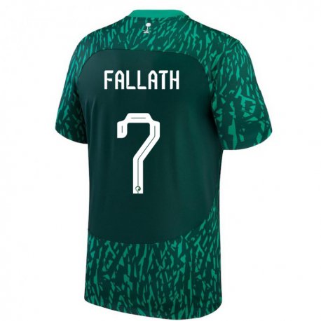 Kandiny Lapset Saudi-arabian Fahad Fallath #7 Dark Vihreä Vieraspaita 22-24 Lyhythihainen Paita T-paita