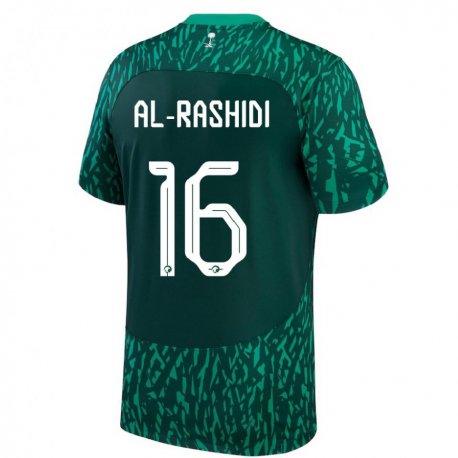 Kandiny Lapset Saudi-arabian Mohammed Al Rashidi #16 Dark Vihreä Vieraspaita 22-24 Lyhythihainen Paita T-paita