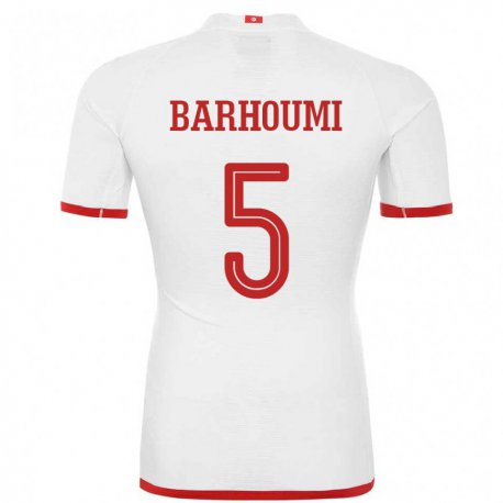 Kandiny Lapset Tunisian Jasmina Barhoumi #5 Valkoinen Vieraspaita 22-24 Lyhythihainen Paita T-paita