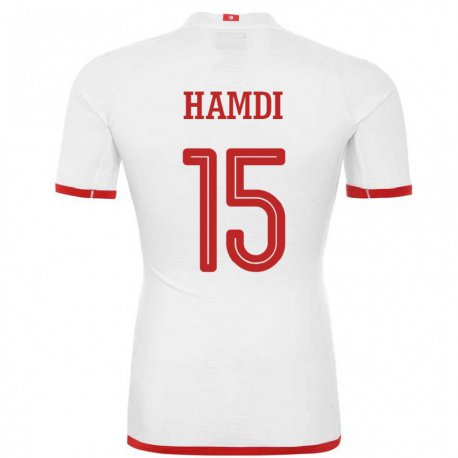 Kandiny Lapset Tunisian Hanna Hamdi #15 Valkoinen Vieraspaita 22-24 Lyhythihainen Paita T-paita