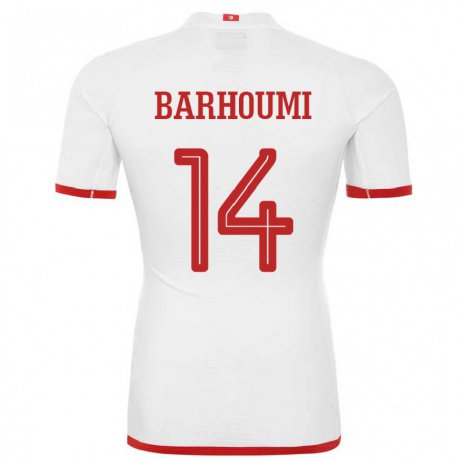 Kandiny Lapset Tunisian Salah Barhoumi #14 Valkoinen Vieraspaita 22-24 Lyhythihainen Paita T-paita