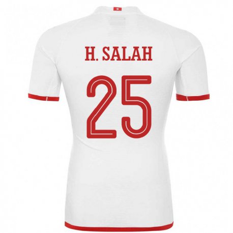 Kandiny Lapset Tunisian Heni Ben Salah #25 Valkoinen Vieraspaita 22-24 Lyhythihainen Paita T-paita