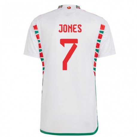 Kandiny Lapset Walesin Emma Jones #7 Valkoinen Vieraspaita 22-24 Lyhythihainen Paita T-paita