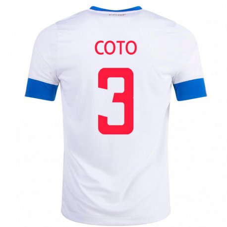 Kandiny Lapset Costa Rican Maria Coto #3 Valkoinen Vieraspaita 22-24 Lyhythihainen Paita T-paita
