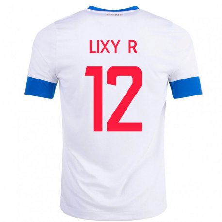 Kandiny Lapset Costa Rican Lixy Rodriguez #12 Valkoinen Vieraspaita 22-24 Lyhythihainen Paita T-paita