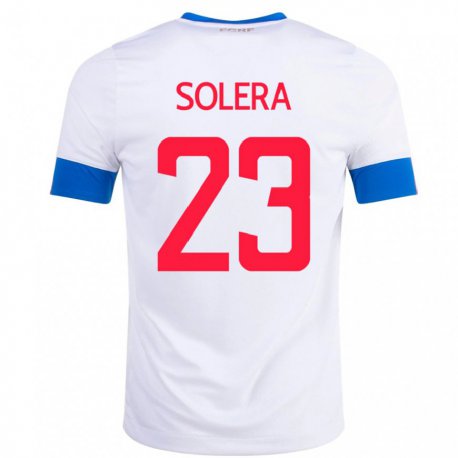 Kandiny Lapset Costa Rican Daniela Solera #23 Valkoinen Vieraspaita 22-24 Lyhythihainen Paita T-paita