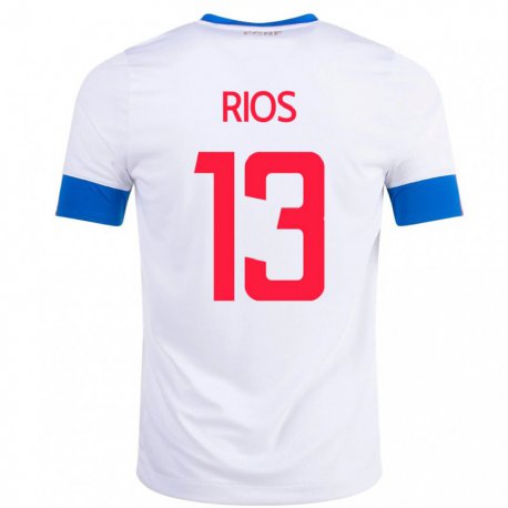 Kandiny Lapset Costa Rican Keral Rios #13 Valkoinen Vieraspaita 22-24 Lyhythihainen Paita T-paita