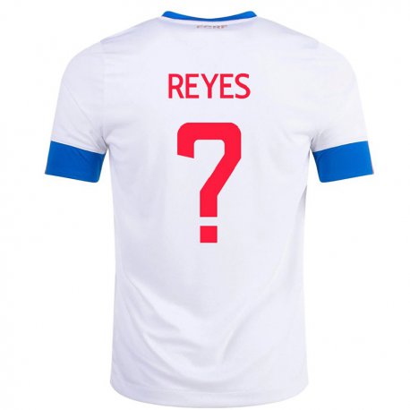 Kandiny Lapset Costa Rican Kenan Reyes #0 Valkoinen Vieraspaita 22-24 Lyhythihainen Paita T-paita