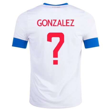 Kandiny Lapset Costa Rican Ariel Gonzalez #0 Valkoinen Vieraspaita 22-24 Lyhythihainen Paita T-paita
