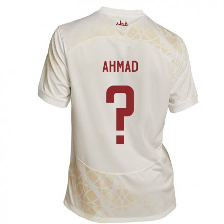 Kandiny Lapset Qatarin Homam Ahmad #0 Kultainen Beige Vieraspaita 22-24 Lyhythihainen Paita T-paita