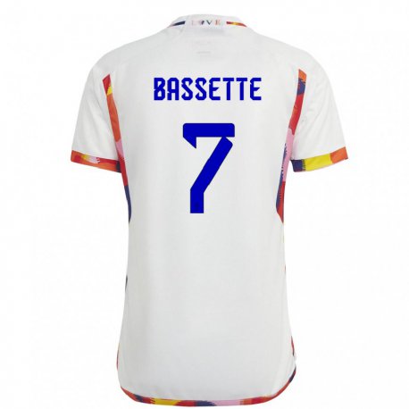 Kandiny Lapset Belgian Norman Bassette #7 Valkoinen Vieraspaita 22-24 Lyhythihainen Paita T-paita