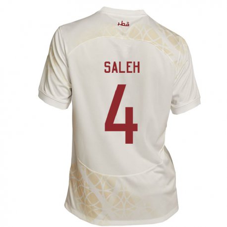 Kandiny Lapset Qatarin Hagar Saleh #4 Kultainen Beige Vieraspaita 22-24 Lyhythihainen Paita T-paita