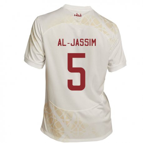 Kandiny Lapset Qatarin Dana Al Jassim #5 Kultainen Beige Vieraspaita 22-24 Lyhythihainen Paita T-paita