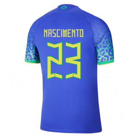 Kandiny Lapset Brasilian Matheus Nascimento #23 Sininen Vieraspaita 22-24 Lyhythihainen Paita T-paita
