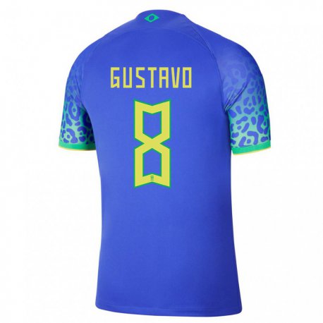 Kandiny Lapset Brasilian Luiz Gustavo #8 Sininen Vieraspaita 22-24 Lyhythihainen Paita T-paita