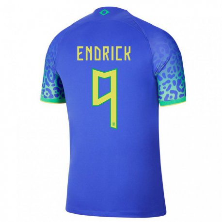 Kandiny Lapset Brasilian Endrick #9 Sininen Vieraspaita 22-24 Lyhythihainen Paita T-paita