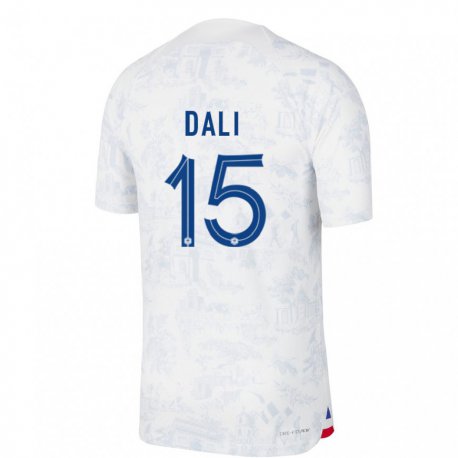 Kandiny Lapset Ranskan Kenza Dali #15 Valkoinen Sininen Vieraspaita 22-24 Lyhythihainen Paita T-paita