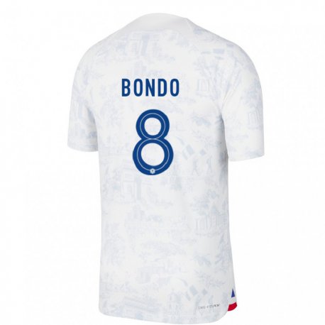 Kandiny Lapset Ranskan Warren Bondo #8 Valkoinen Sininen Vieraspaita 22-24 Lyhythihainen Paita T-paita
