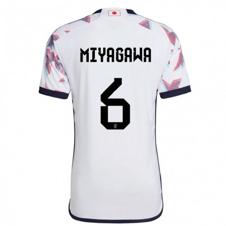Kandiny Lapset Japanin Asato Miyagawa #6 Valkoinen Vieraspaita 22-24 Lyhythihainen Paita T-paita