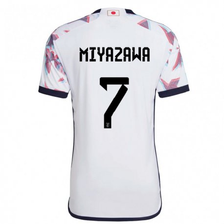 Kandiny Lapset Japanin Hinata Miyazawa #7 Valkoinen Vieraspaita 22-24 Lyhythihainen Paita T-paita