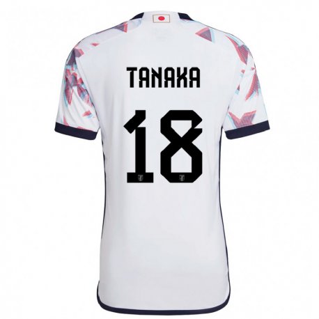 Kandiny Lapset Japanin Momoko Tanaka #18 Valkoinen Vieraspaita 22-24 Lyhythihainen Paita T-paita