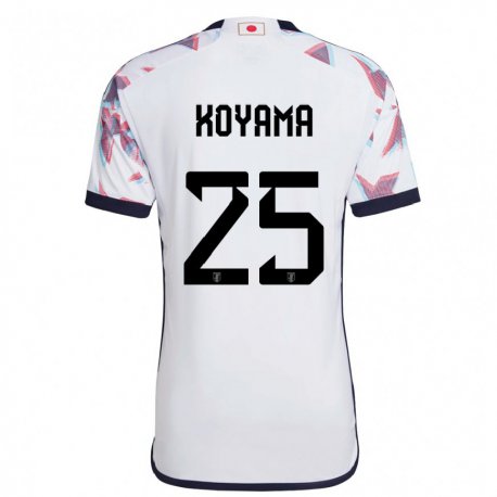 Kandiny Lapset Japanin Shinomi Koyama #25 Valkoinen Vieraspaita 22-24 Lyhythihainen Paita T-paita
