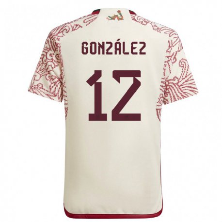 Kandiny Lapset Meksikon Itzel Gonzalez #12 Ihme Valkoinen Punainen Vieraspaita 22-24 Lyhythihainen Paita T-paita