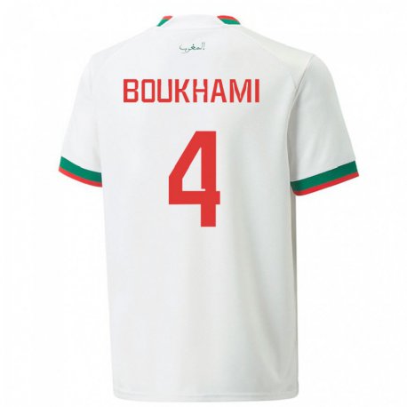 Kandiny Lapset Marokon Siham Boukhami #4 Valkoinen Vieraspaita 22-24 Lyhythihainen Paita T-paita