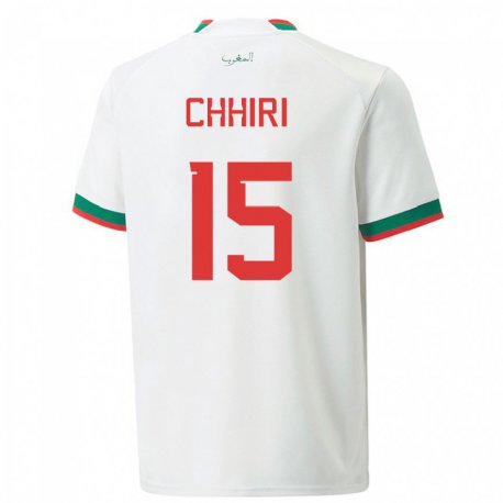 Kandiny Lapset Marokon Ghizlane Chhiri #15 Valkoinen Vieraspaita 22-24 Lyhythihainen Paita T-paita