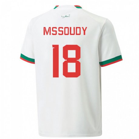Kandiny Lapset Marokon Sanaa Mssoudy #18 Valkoinen Vieraspaita 22-24 Lyhythihainen Paita T-paita