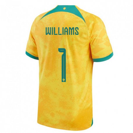 Kandiny Miesten Australian Lydia Williams #1 Kultainen Kotipaita 22-24 Lyhythihainen Paita T-paita