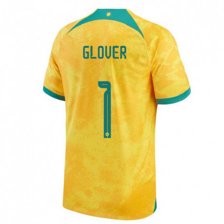 Kandiny Miesten Australian Thomas Glover #1 Kultainen Kotipaita 22-24 Lyhythihainen Paita T-paita