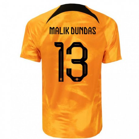 Kandiny Miesten Alankomaiden Noa Malik Dundas #13 Laseroranssi Kotipaita 22-24 Lyhythihainen Paita T-paita